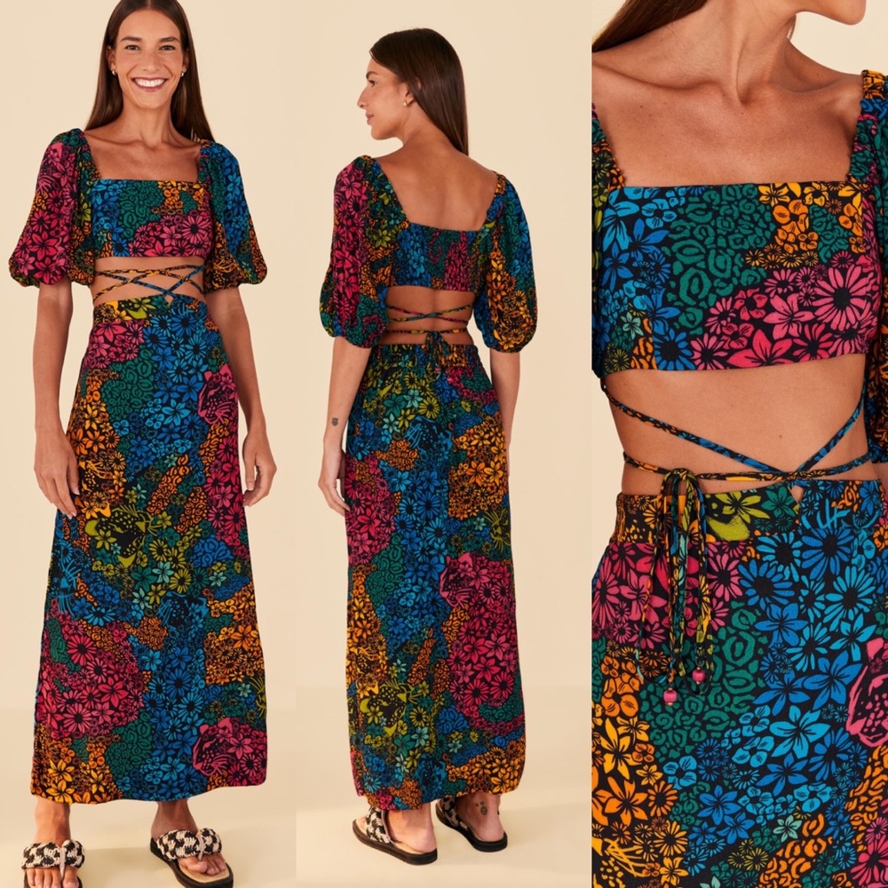 Farm Rio Set - Cropped top and skirt